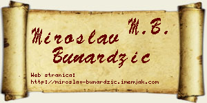 Miroslav Bunardžić vizit kartica